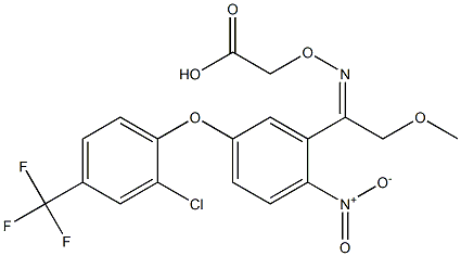 [[[1-[5-[2-Chloro-4-(trifluoromethyl)phenoxy]-2-nitrophenyl]-2-methoxyethylidene]amino]oxy]acetic acid 结构式