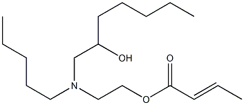 クロトン酸2-[N-(2-ヒドロキシヘプチル)-N-ペンチルアミノ]エチル 化学構造式
