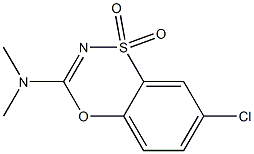 3-(Dimethylamino)-7-chloro-4,1,2-benzoxathiazine 1,1-dioxide,,结构式
