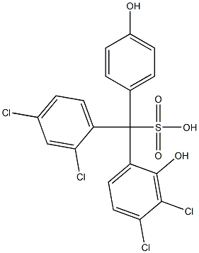 (2,4-Dichlorophenyl)(3,4-dichloro-2-hydroxyphenyl)(4-hydroxyphenyl)methanesulfonic acid