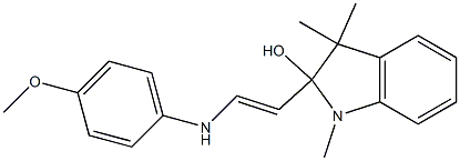 2-[2-(4-Methoxyphenylamino)vinyl]-1,3,3-trimethylindolin-2-ol Structure