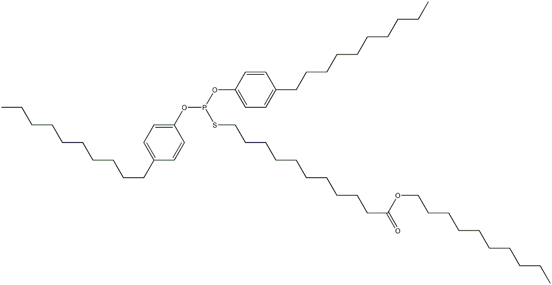 Thiophosphorous acid O,O-bis(4-decylphenyl)S-(11-decyloxy-11-oxoundecyl) ester,,结构式