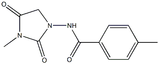 N-(3-メチル-2,4-ジオキソイミダゾリジン-1-イル)-4-メチルベンズアミド 化学構造式