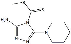 3-Amino-5-(1-piperidinyl)-4H-1,2,4-triazole-4-dithiocarboxylic acid methyl ester,,结构式