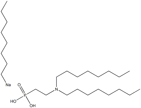 2-(Dioctylamino)ethylphosphonic acid octyl=sodium ester salt Structure