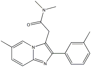 N,N-Dimethyl-2-(3-methylphenyl)-6-methylimidazo[1,2-a]pyridine-3-acetamide Struktur