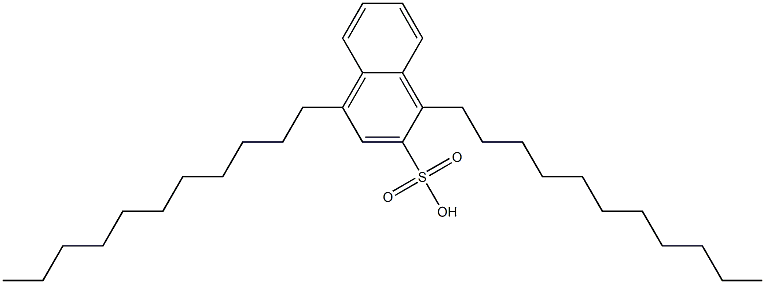 1,4-ジウンデシル-2-ナフタレンスルホン酸 化学構造式