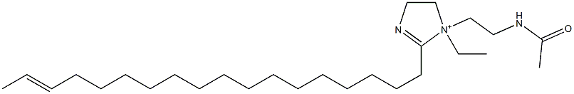 1-[2-(Acetylamino)ethyl]-1-ethyl-2-(16-octadecenyl)-2-imidazoline-1-ium Struktur