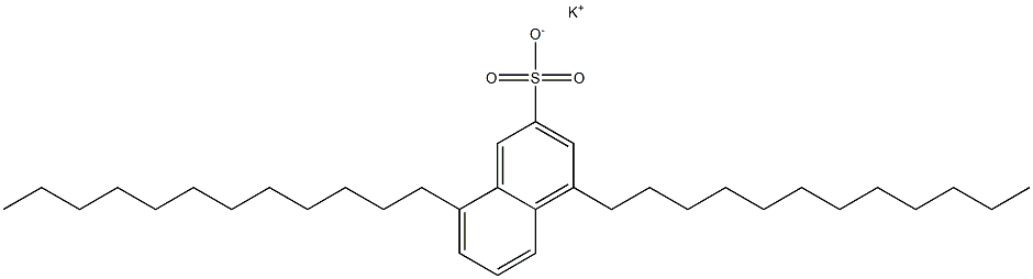 4,8-Didodecyl-2-naphthalenesulfonic acid potassium salt,,结构式