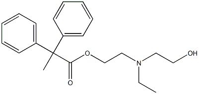 2,2-Diphenylpropanoic acid 2-[ethyl(2-hydroxyethyl)amino]ethyl ester Structure