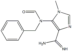 1-Methyl-5-[formyl(benzyl)amino]-1H-imidazole-4-carboxamidine Struktur