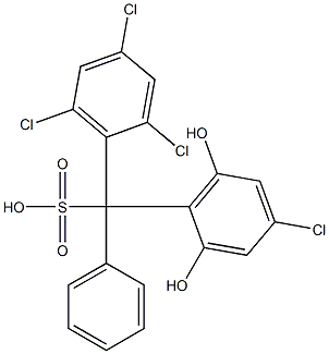 (4-Chloro-2,6-dihydroxyphenyl)(2,4,6-trichlorophenyl)phenylmethanesulfonic acid|