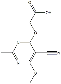 [2-Methyl-5-cyano-6-methylthio-4-pyrimidinyloxy]acetic acid Struktur