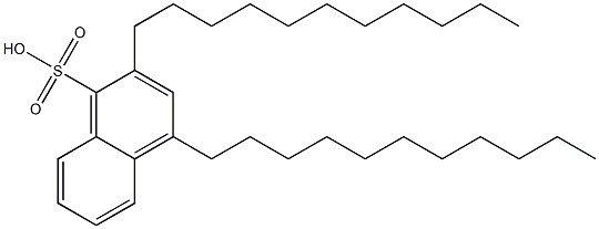 2,4-ジウンデシル-1-ナフタレンスルホン酸 化学構造式