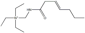 N,N-ジエチル-N-[(3-ヘプテノイルアミノ)メチル]エタンアミニウム 化学構造式