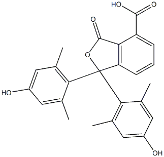 1,3-Dihydro-1,1-bis(4-hydroxy-2,6-dimethylphenyl)-3-oxoisobenzofuran-4-carboxylic acid Struktur