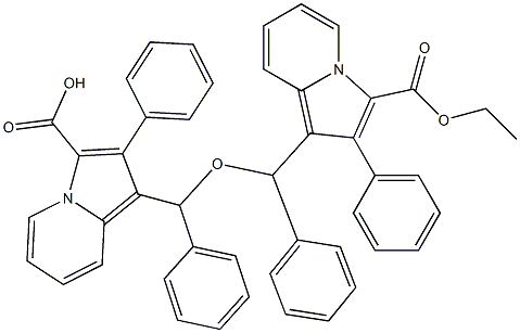 1,1'-[Oxybis(phenylmethylene)]bis(2-phenylindolizine-3-carboxylic acid ethyl) ester|