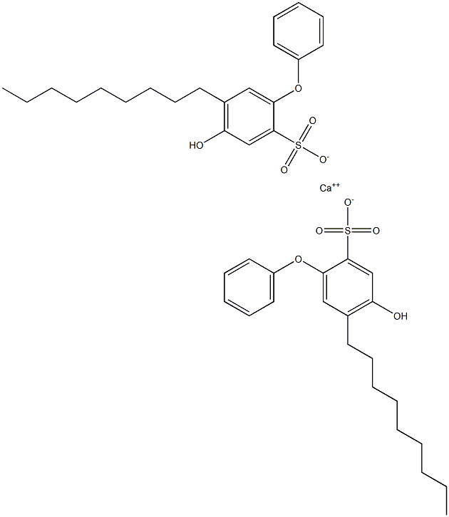 Bis(4-hydroxy-5-nonyl[oxybisbenzene]-2-sulfonic acid)calcium salt 结构式