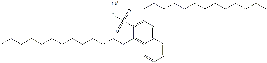 1,3-Ditridecyl-2-naphthalenesulfonic acid sodium salt Structure