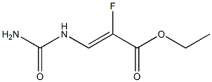 (2Z)-2-Fluoro-3-ureidoacrylic acid ethyl ester,,结构式