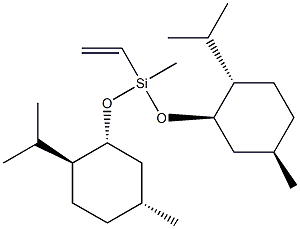 Ethenylmethylbis[[(1R,2S,5R)-5-methyl-2-isopropylcyclohexyl]oxy]silane 结构式