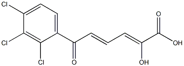 (2Z,4E)-2-Hydroxy-6-(2,3,4-trichlorophenyl)-6-oxo-2,4-hexadienoic acid Structure