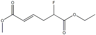(E)-2-Fluoro-4-hexenedioic acid 1-ethyl 6-methyl ester 结构式