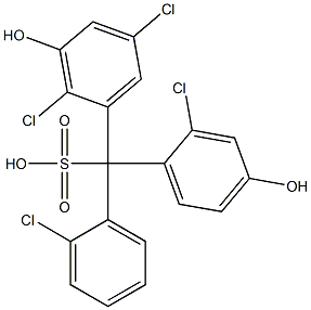 (2-Chlorophenyl)(2-chloro-4-hydroxyphenyl)(2,5-dichloro-3-hydroxyphenyl)methanesulfonic acid,,结构式