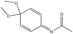 N-(4,4-Dimethoxy-2,5-cyclohexadienylidene)acetamide 结构式