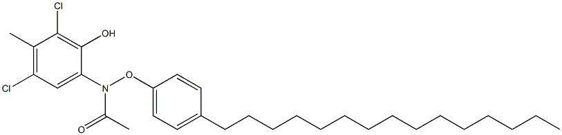 2-(4-Pentadecylphenoxyacetylamino)-4,6-dichloro-5-methylphenol,,结构式