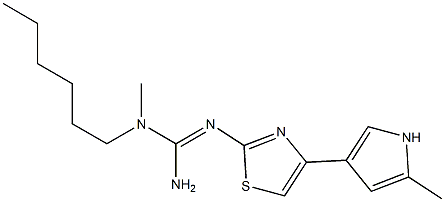 2-[Amino[methyl(hexyl)amino]methylene]amino-4-(2-methyl-1H-pyrrol-4-yl)thiazole