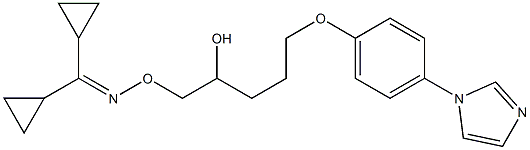 1-[2-[4-(1H-Imidazol-1-yl)phenoxy]ethyl]-3-[(dicyclopropylmethylene)aminooxy]-2-propanol 结构式