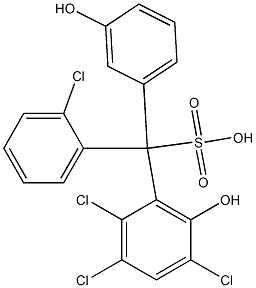 (2-Chlorophenyl)(2,3,5-trichloro-6-hydroxyphenyl)(3-hydroxyphenyl)methanesulfonic acid