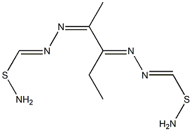 2,3-Pentanedione bis(aminomercaptomethylenehydrazone) Structure