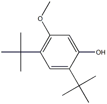 2,4-ジ(tert-ブチル)-5-メトキシフェノール 化学構造式