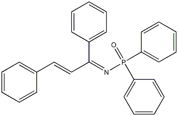 N-(Diphenylphosphinyl)-1,3-diphenyl-2-propen-1-imine Struktur