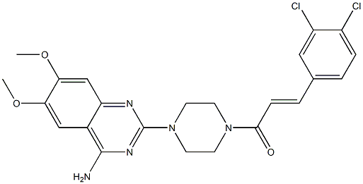 4-Amino-2-[4-[3-(3,4-dichlorophenyl)propenoyl]-1-piperazinyl]-6,7-dimethoxyquinazoline Structure