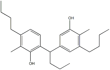 5,6'-Butylidenebis(2-methyl-3-butylphenol),,结构式