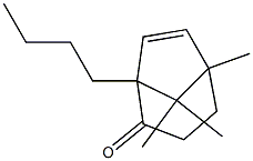 8,8-Dimethyl-1-butyl-5-methylbicyclo[3.2.1]oct-6-en-2-one,,结构式