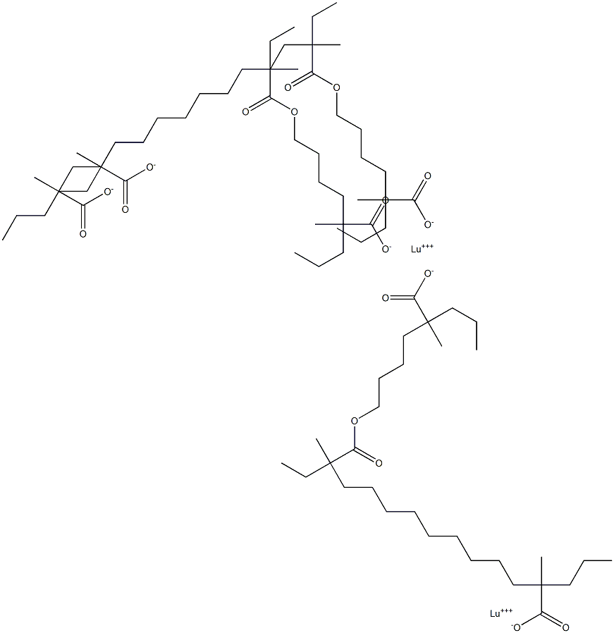 Lutetium 2-ethyl-2-methylheptanoatebis(2-methyl-2-propylhexanoate) 结构式