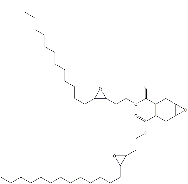 7-Oxabicyclo[4.1.0]heptane-3,4-dicarboxylic acid bis(3,4-epoxyheptadecan-1-yl) ester 结构式