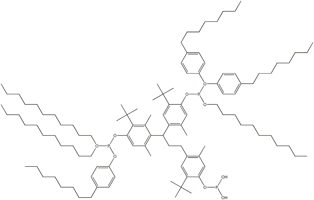 [3-Methyl-1,1,3-propanetriyltris(2-tert-butyl-5-methyl-4,1-phenyleneoxy)]tris(phosphonous acid)O,O',O'-triundecyl O,O'',O''-tris(4-octylphenyl) ester