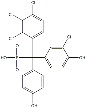(3-Chloro-4-hydroxyphenyl)(2,3,4-trichlorophenyl)(4-hydroxyphenyl)methanesulfonic acid,,结构式