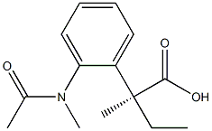 [S,(+)]-2-Methyl-2-[o-(N-methylacetylamino)phenyl]butyric acid Structure