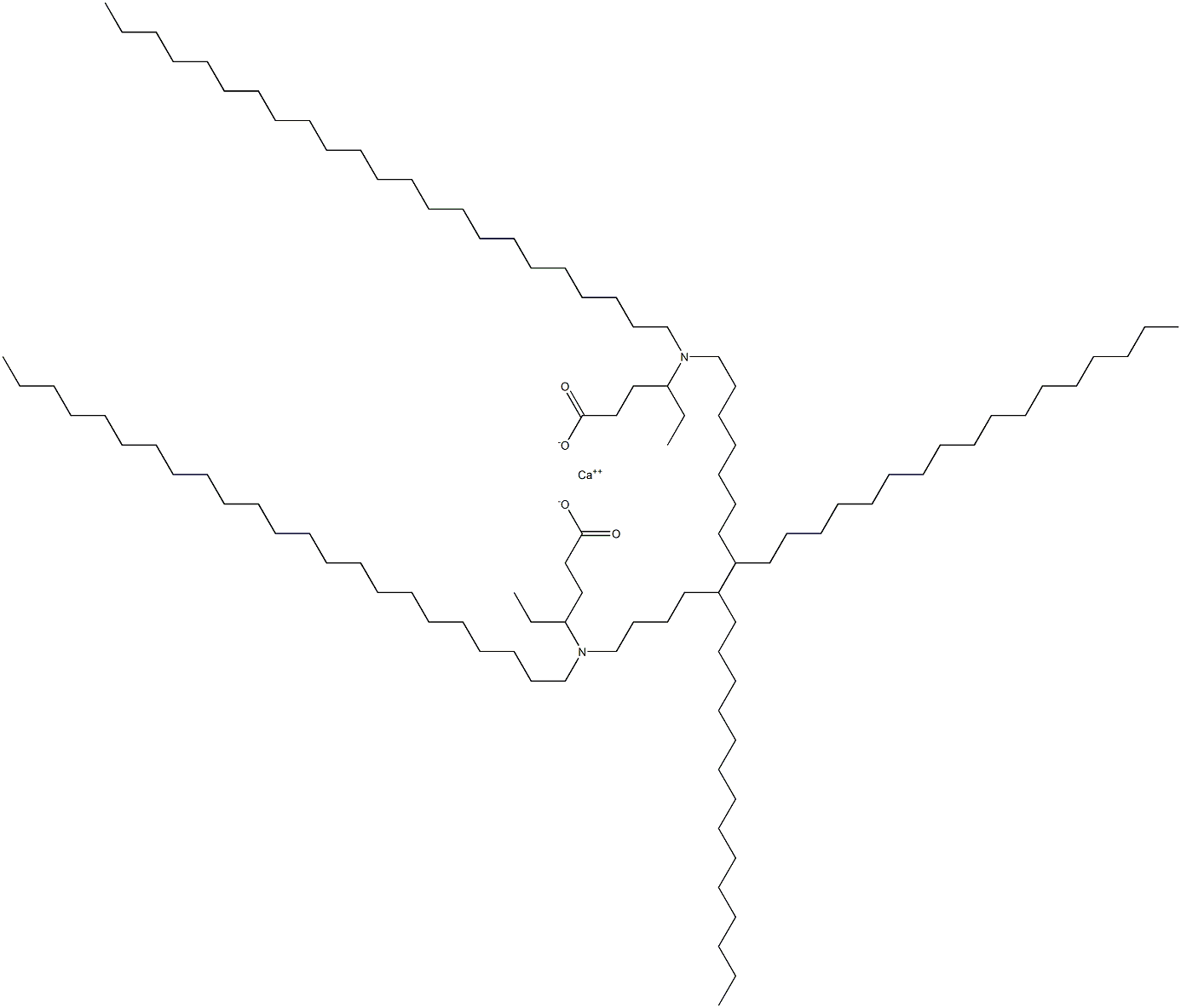 Bis[4-(ditricosylamino)hexanoic acid]calcium salt Structure