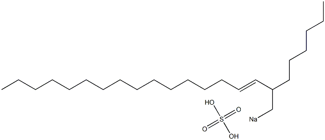 Sulfuric acid 2-hexyl-3-octadecenyl=sodium ester salt 结构式