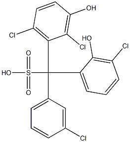 (3-Chlorophenyl)(3-chloro-2-hydroxyphenyl)(2,6-dichloro-3-hydroxyphenyl)methanesulfonic acid