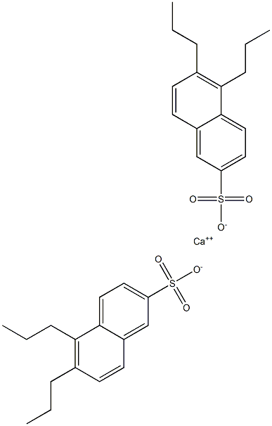 Bis(5,6-dipropyl-2-naphthalenesulfonic acid)calcium salt Structure