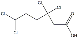 3,3,6,6-テトラクロロカプロン酸 化学構造式