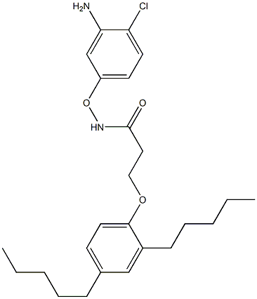 N-(3-アミノ-4-クロロフェノキシ)-3-(2,4-ジアミルフェノキシ)プロパンアミド 化学構造式